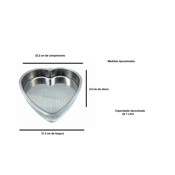 Imagem de Kit De 1 Assadeira Retangular + 1 Forma Ballerine Redonda + 1 Suíça Gomada e 1 Forma Coração N. 1