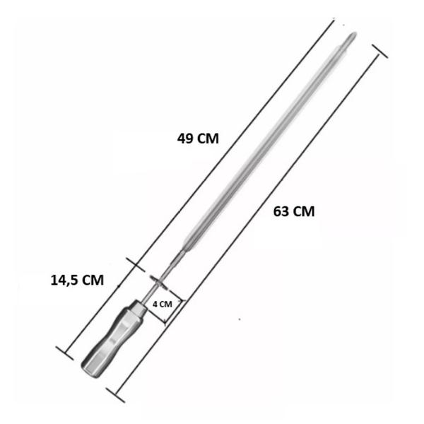 Kit De 1 Espeto Grelha 2 Espada 2 Tridente - Lider Grill Imagem de Kit De 1 Espeto Grelha 2 Espada 2 Tridente