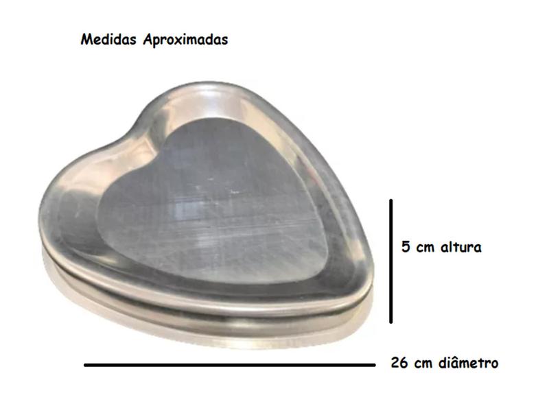 Imagem de Kit de 1 Forma de Pudim Bolo Redonda + 1 Forma Coração Ballerine Para Bolos Decorados