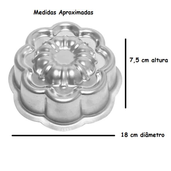 Imagem de Kit De 1 Forma Decorada Alta Margarida + 1 Forma de Bolo + 1 Forma Fundo Falso Alumínio If 35