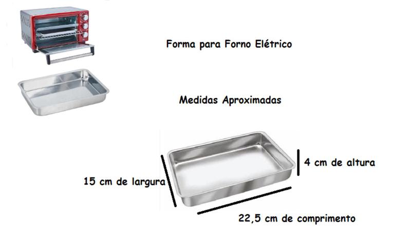 Imagem de Kit De 1 Forma Retangular Para Forno Elétrico + 1 Forma Vulcão + 1 Forma Suíça Gomada