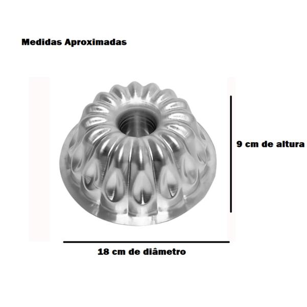 Imagem de Kit De 1 Forma Suíça Gota Para Bolo Bundt Bolo Nórdico  + 9 Mini Formas Para Mini Bolos Baby