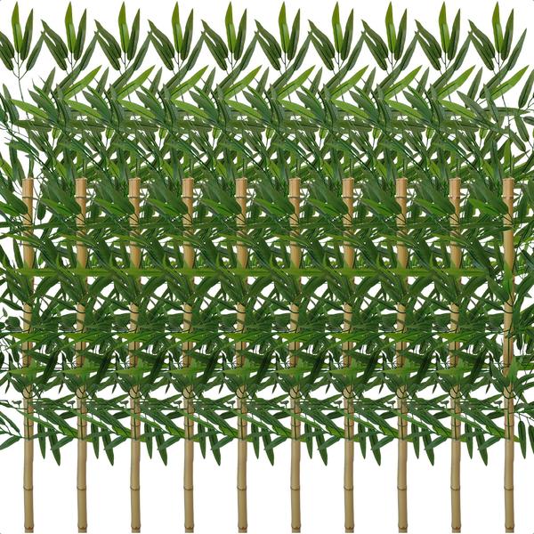 Kit de 10 Hastes de Bambu Mosso da Sorte Artificial Decoração para Vasos e Sala - Flor de Mentirinha Imagem de Kit de 10 Hastes de Bambu Mosso da Sorte Artificial Decoração para Vasos e Sala