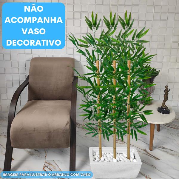 Kit de 10 Hastes de Bambu Mosso da Sorte Artificial Decoração para Vasos e Sala - Flor de Mentirinha Imagem de Kit de 10 Hastes de Bambu Mosso da Sorte Artificial Decoração para Vasos e Sala