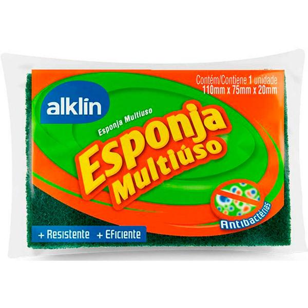 Imagem de Kit de 12 Esponjas Multiuso Dupla Face Antibacteriana Alklin