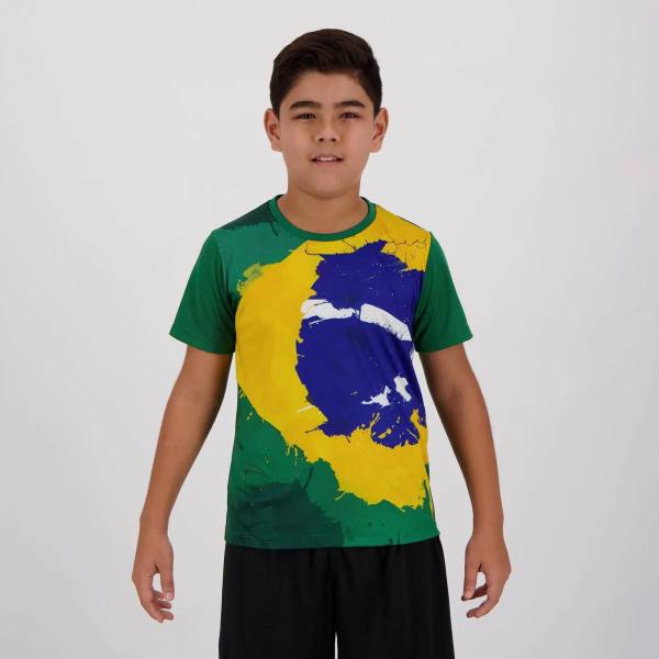 Imagem de Kit de 2 Camisas Brasil Azul e Verde Infantil