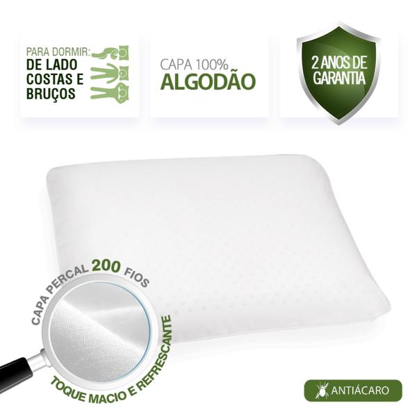Kit de 2 Travesseiros Látex Regulável - até 20cm - Duoflex Imagem de Kit de 2 Travesseiros Látex Regulável - até 20cm