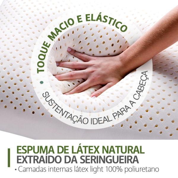 Kit de 2 Travesseiros Látex Regulável - até 20cm - Duoflex Imagem de Kit de 2 Travesseiros Látex Regulável - até 20cm