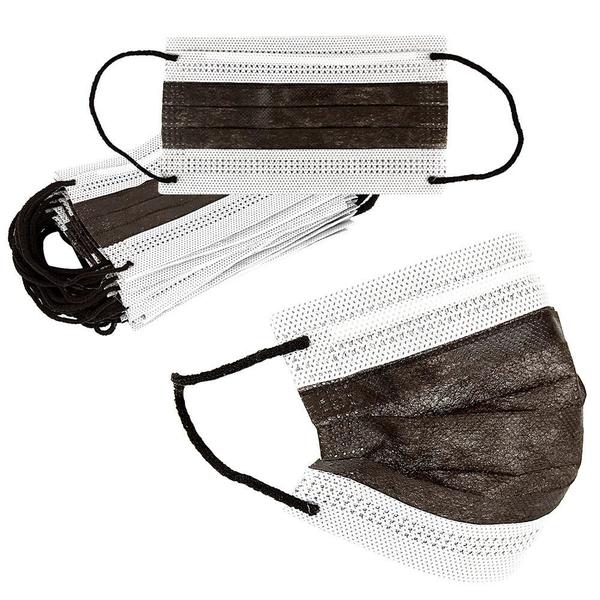Kit de 25 Unidades de Máscaras Cirúrgicas Descartáveis Preto com Filtro Synergex Miralupa Imagem de Kit de 25 Unidades de Máscaras Cirúrgicas Descartáveis Preto com Filtro Synergex Miralupa