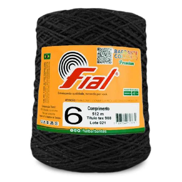 Imagem de Kit De 3 Barbantes De Croche Tapetes Nº3 Fial Preto