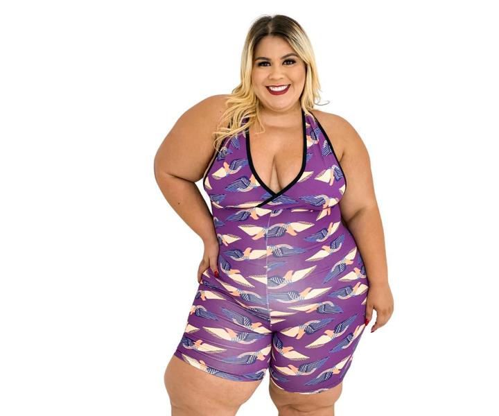 Imagem de Kit de 3 Macaquinhos Fitness Plus Size Roupa de Academia