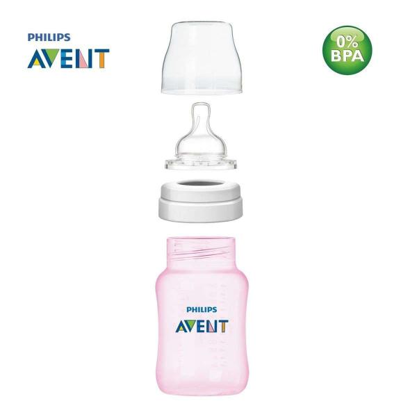 Imagem de Kit De 3 Mamadeiras Classic Avent Philips Menina Menino 125ml 260ml 330ml