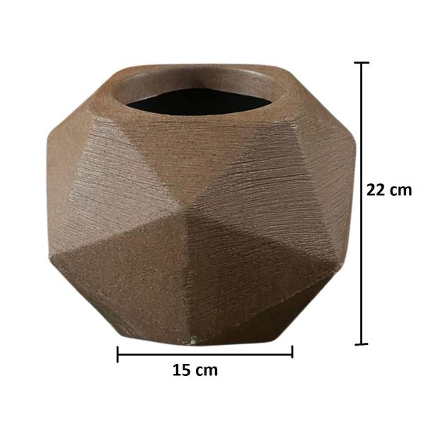 Imagem de Kit de 3 vasos para planta esfera geométrica 3D em polietileno para decoração de jardim e casa 