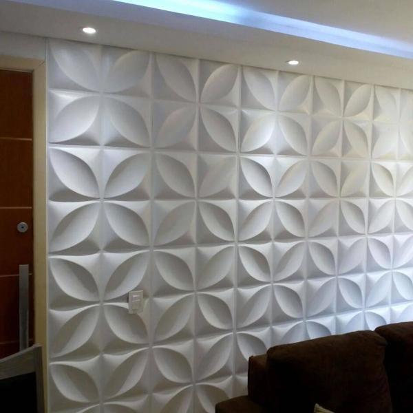 Imagem de Kit De 34 Placas Decorativa 3d Com Fita 3m Rendimento 8,5 M²