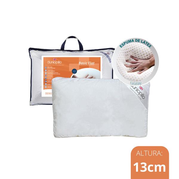 Kit de 4 Basic Flat Látex - 13cm - Baixo - Dunlopillo Imagem de Kit de 4 Basic Flat Látex - 13cm - Baixo