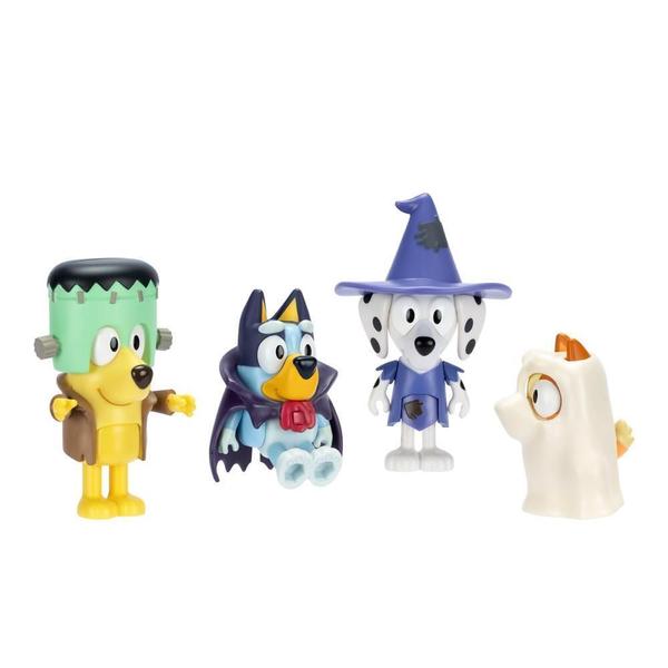 Imagem de Kit De 4 Bonecos Colecionáveis 6Cm Bluey - Halloween