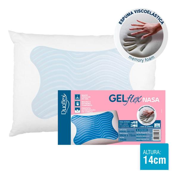 Imagem de Kit de 4 Travesseiros GelFlex Nasa - 14cm