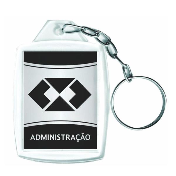 Imagem de Kit De 40 Chaveiros Acrílicos 3x4 Para Formatura Administração Curso Adm