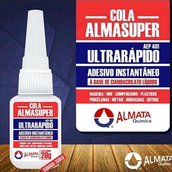 Imagem de Kit de 6 Colas Instantânea Adesivo Ultrarrápido Almasuper - 100g