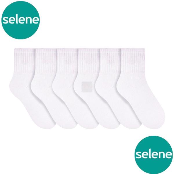 Imagem de Kit de 6 pares meia esportiva masculina selene algodão