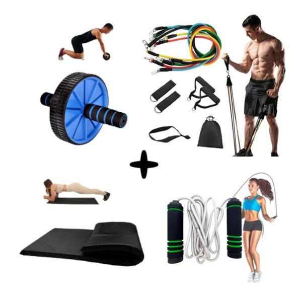 Imagem de kit de Academia Funcional e Exercícios em Casa - kit C/4 Produto Completo