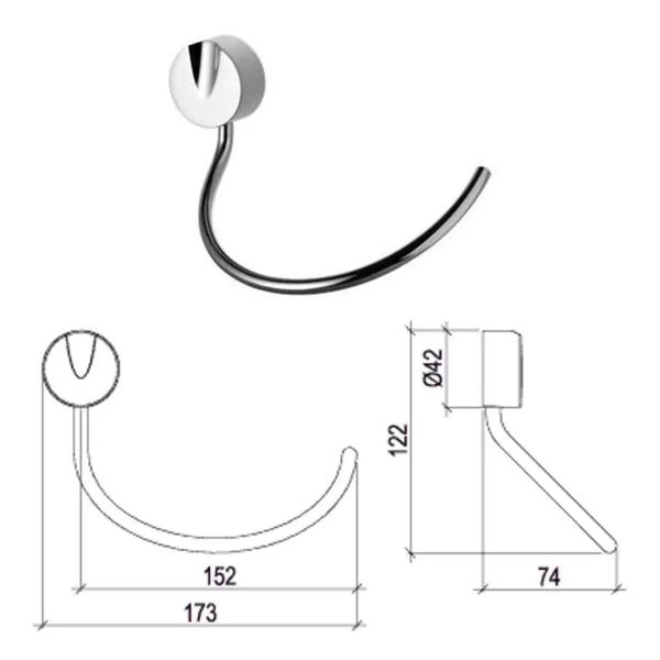 Imagem de Kit De Acessório Metal Para Banheiro 5 Peças Luxo