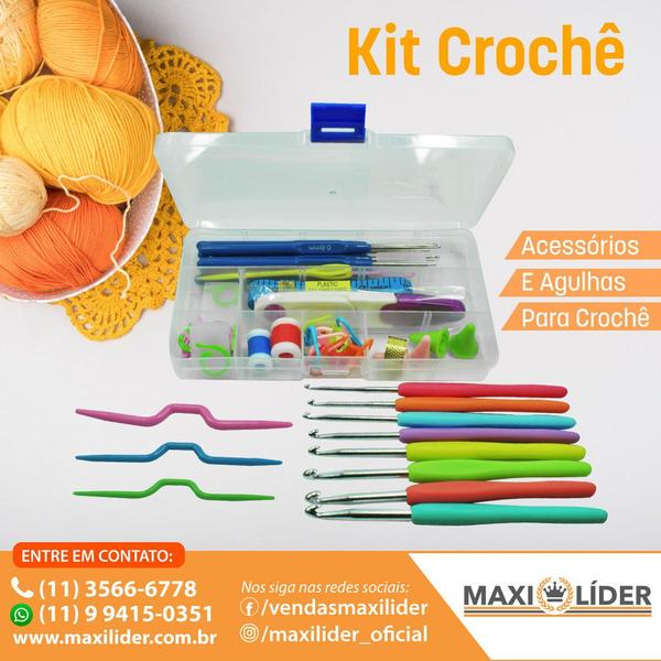 Imagem de Kit De Acessórios E Agulhas Para Crochê - Lanmax