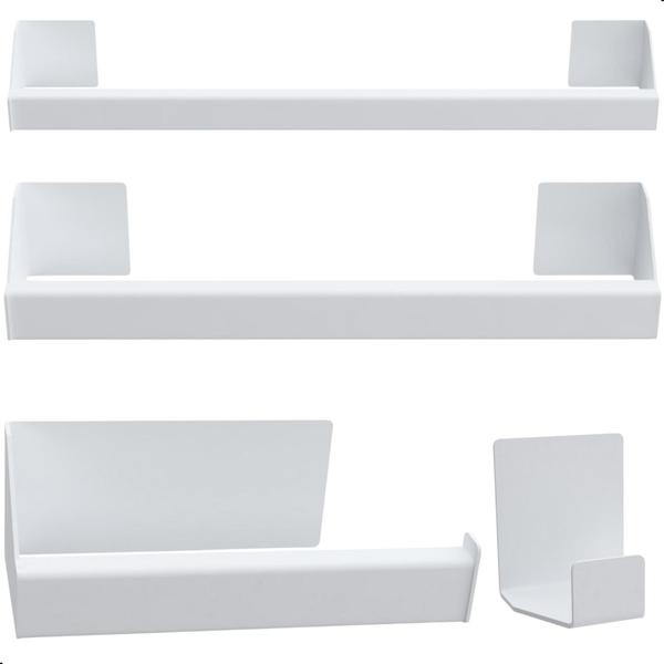 Imagem de Kit de Acessórios Para Banheiro Branco 4Pcs U.Master Slim DF