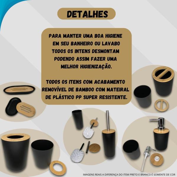 Imagem de Kit de Acessórios Para Banheiro Com 6 Peças Com Design Clean Ideal Para Presente