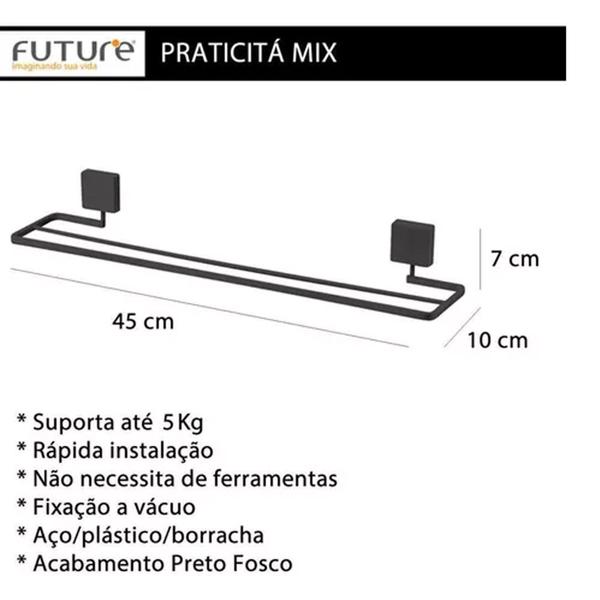 Kit De Acessórios Para Banheiro Fixação Por Ventosa - Future Imagem de Kit De Acessórios Para Banheiro Fixação Por Ventosa