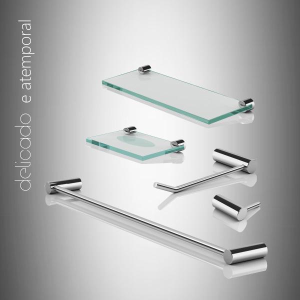 Kit De Acessórios Para Banheiro Orion 5 Peças Prata Polido 2110OR - Grego Metal Imagem de Kit De Acessórios Para Banheiro Orion 5 Peças Prata Polido 2110OR