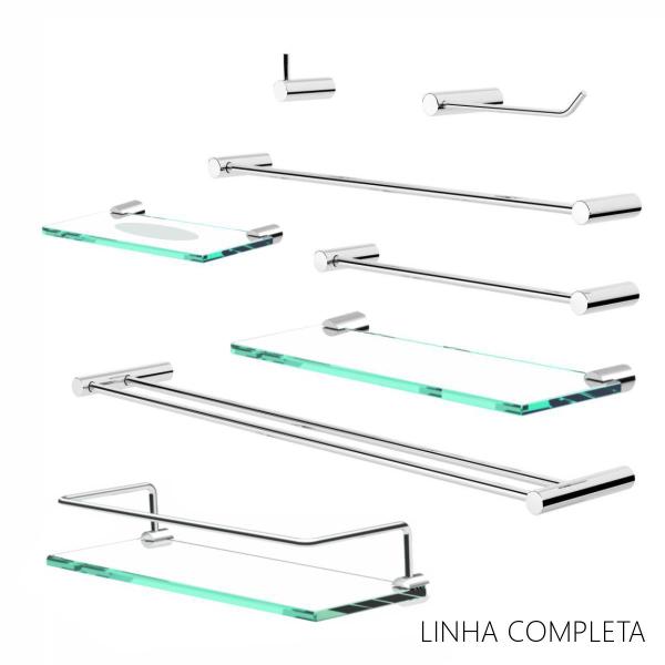 Kit De Acessórios Para Banheiro Orion 5 Peças Prata Polido 2110OR - Grego Metal Imagem de Kit De Acessórios Para Banheiro Orion 5 Peças Prata Polido 2110OR