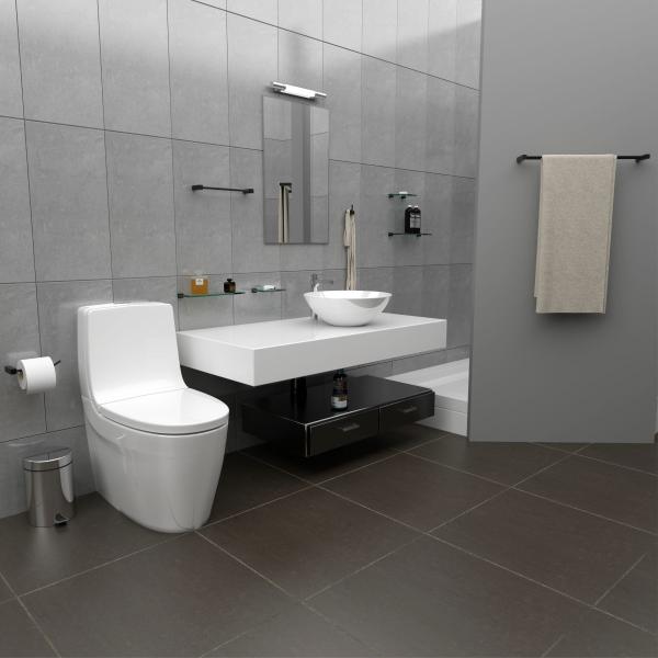 Kit De Acessórios Para Banheiro Troia 3 Peças Suporte Preto 2030TR - GREGO METAL Imagem de Kit De Acessórios Para Banheiro Troia 3 Peças Suporte Preto 2030TR