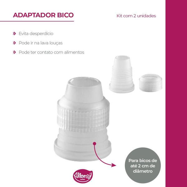 Imagem de Kit de Adaptador de Bico para confeitar Tamanho P 2 unidades