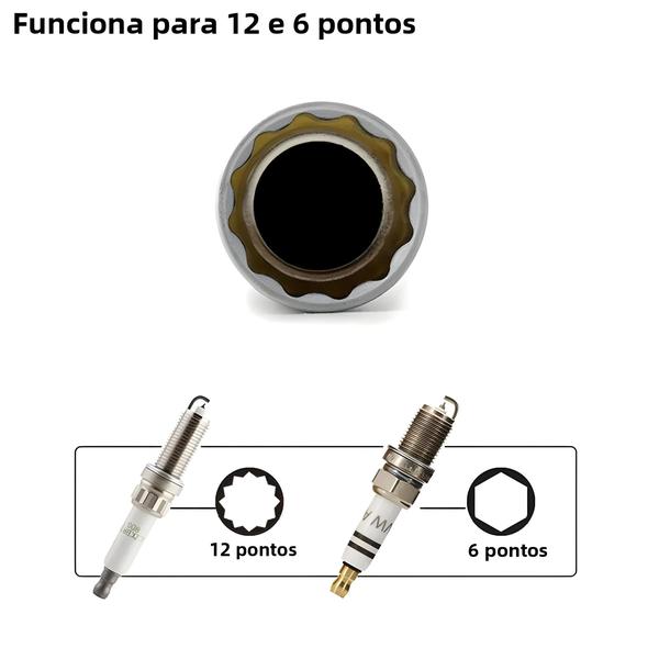 Imagem de Kit de Adaptador de Soquete para Vela de Ignição Magnética - 14mm e 16mm