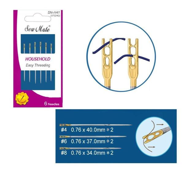 Imagem de Kit De Agulha Passa Fácil Sew Mate Agulha De Cego C/12 Snh41