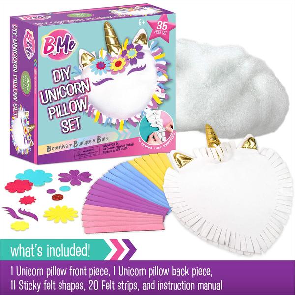 Imagem de Kit de almofadas DIY Unicorn B Me No Sew para meninas de 6 anos ou mais