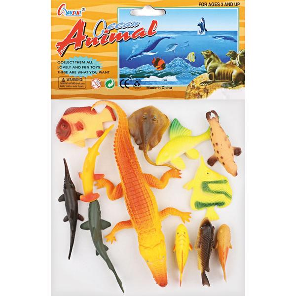 Kit de animais marinho - 1 kit 3 modelos - hm toys - 2309