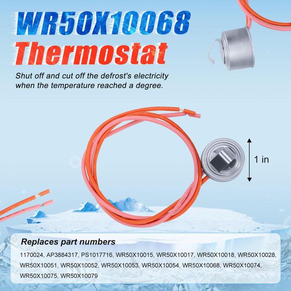 Imagem de Kit de aquecedor de descongelamento de geladeira+sensor de temperatura+termostato