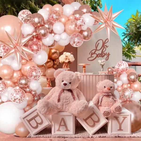 Imagem de Kit de arco de balão KARLURE Rose Gold 144 unidades para decoração de festas