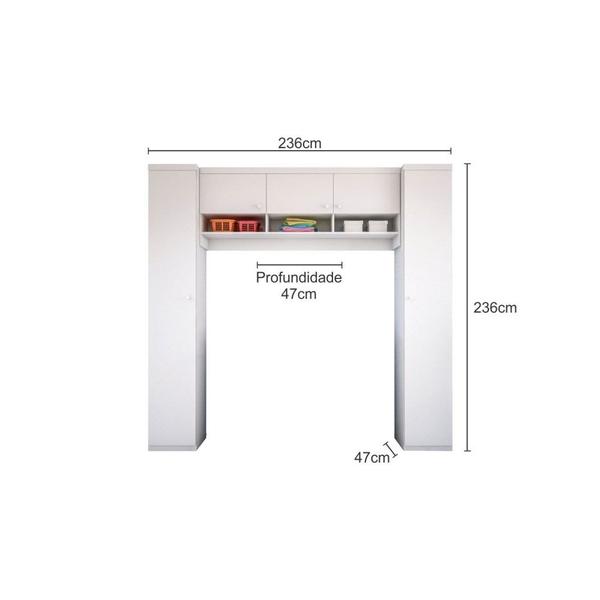 Imagem de Kit de Armários Multiuso Lavanderia Eloísa 05 Portas Branco - Phoenix