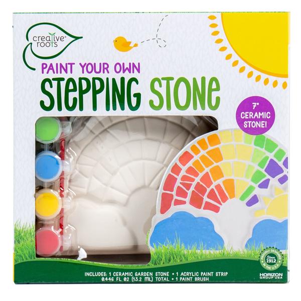 Imagem de Kit de artesanato Creative Roots Paint Your Own Rainbow Stepping Stone