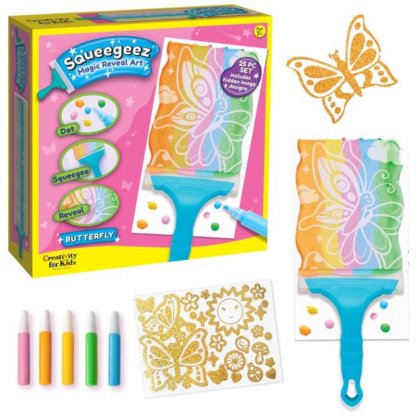 Imagem de Kit de artesanato Creativity para crianças Squeegeez Magic Reveal Butterfly