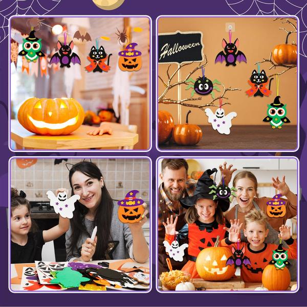 Kit de artesanato Fennoral Halloween com adesivos de espuma para crianças de 12 anos Imagem de Kit de artesanato Fennoral Halloween com adesivos de espuma para crianças de 12 anos