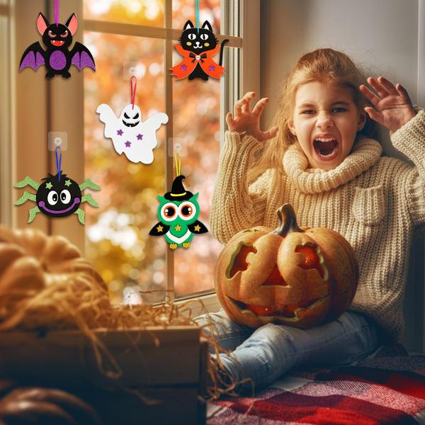 Kit de artesanato Fennoral Halloween com adesivos de espuma para crianças de 12 anos Imagem de Kit de artesanato Fennoral Halloween com adesivos de espuma para crianças de 12 anos
