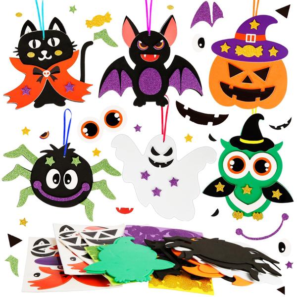 Kit de artesanato Fennoral Halloween com adesivos de espuma para crianças de 12 anos Imagem de Kit de artesanato Fennoral Halloween com adesivos de espuma para crianças de 12 anos