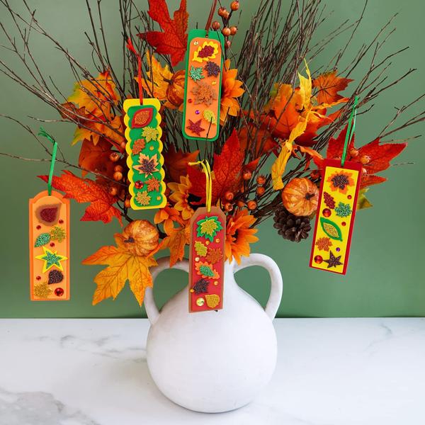 Imagem de Kit de artesanato Winlyn Fall Leaf, marcadores e decorações para crianças