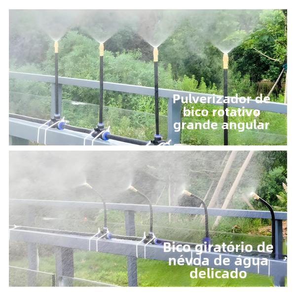 Imagem de Kit de Aspersão Automática para Jardim (5-20m) - Sistema de Rega com Bico de Cobre Giratório