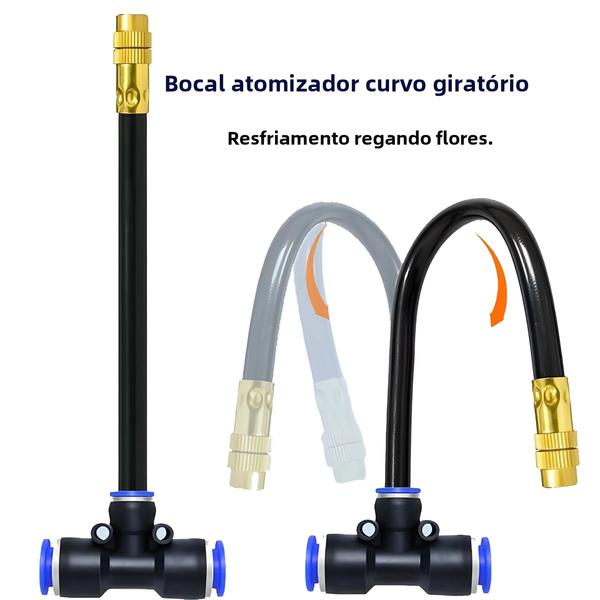 Imagem de Kit de Aspersão Automática para Jardim (5-20m) - Sistema de Rega com Bico de Cobre Giratório