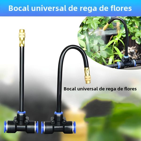 Imagem de Kit de Aspersão Automática para Jardim (5-20m) - Sistema de Rega com Bico de Cobre Giratório